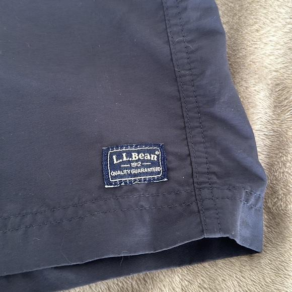 LL BEAN Swim Trunks Shorts Mens Large Blue Lined Classic Sports Supplex Stretch - Picture 4 of 7